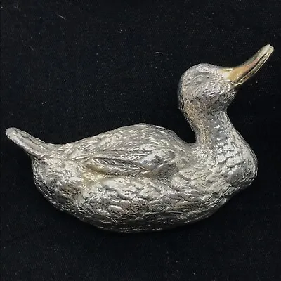 Vintage Designer YAACOV HELLER  925 Silver & Gold   Duck   Brooch Pin • $199.99