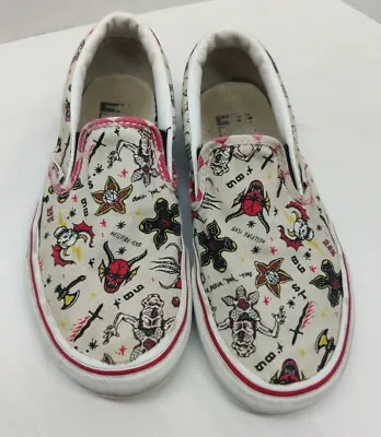 Vans  Stranger Things  Customs Classic Slip-On White Size 5.0 Womens • £51.51