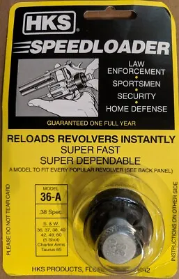 HKS Speedloader 36-A For 5 Shot 38/357 Mag S&W J-Frame & Taurus 85 Factory NEW • $13.65