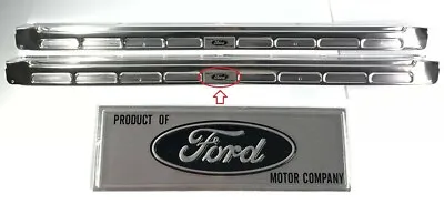 Pair Door Sill Scuff Plates Black Decal For 1964-1968 Ford Mustang • $49.99