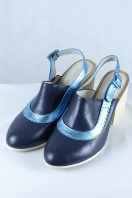 $56.25 • Buy Gorman Black And Blue Wedges 7 AU By Reluv Clothing