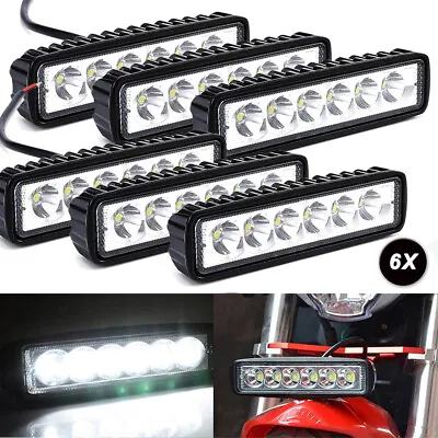 6Pcs 6 Inch 18W LED Work Light Bar Spot Flood Offroad ATV Fog Truck Driving Lamp • $29.99
