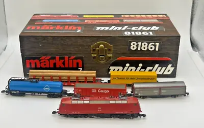 Z Scale Marklin 81861 E-Locomotive And 5 Freight Car Set Custom Wood Case • $324.99