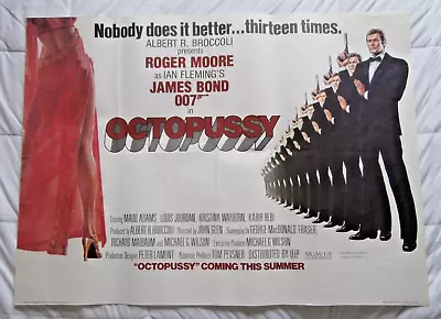 Octopussy  James Bond 007  1983 Original Uk  Quad  Cinema Poster  30  X 40  • £299