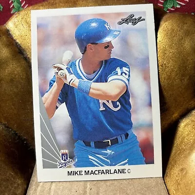 1990 Leaf Baseball Card Kansas City Royals #389 Mike Macfarlane • $1.11