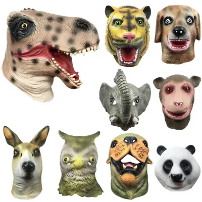 13 Types Animal Halloween Mask Costume Scary Full Face Masks Latex Cosplay Props • $10.99