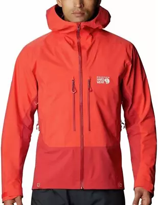 Mountain Hardwear Exposure 2 Gore-Tex Pro Jacket Mens Red Medium GTX Waterproof • $140