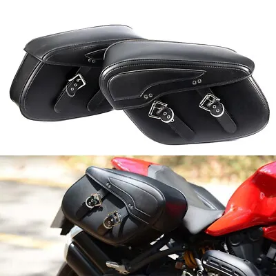 $129.99 • Buy Motorcycle Side Saddle Bags For Yamaha V-Star XVS 650 1100 Custom Silverado