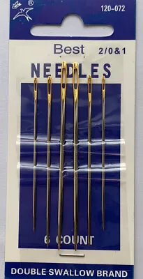 Sewing Needles Carpet Leather Canvas Pins Repair Sack Needle GOLD TIP • £7.99