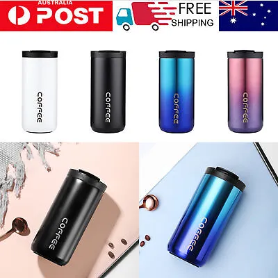 $18.53 • Buy Insulated Water Coffee Tumbler Cup Double Wall Tea Cup Spill-Proof Travel Mug AU