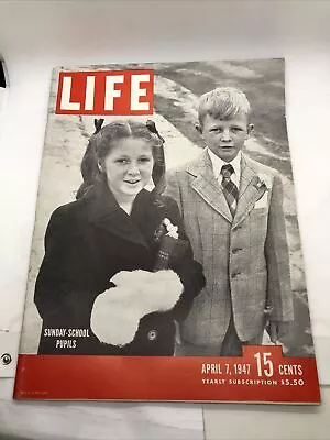 1947 April 7 Life Magazine - Sunday School • $25