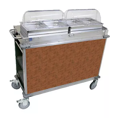 Cadco CBC-HH-L1-4 Electric MobileServ Hot Food Buffet Cart With 4 D Steam Pans • $4333.55