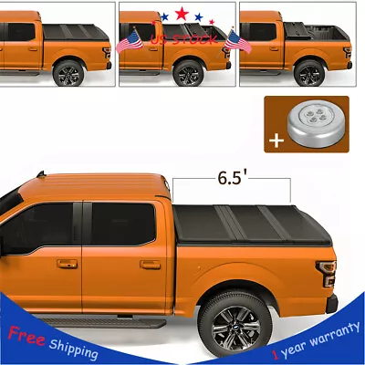 Hard Tri-Fold Tonneau Cover For 1999-2023 Ford F250 F350 Super Duty 6.5FT Bed • $399.97