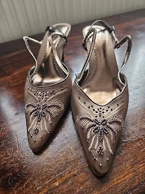 £2.99 • Buy Womens K Bronze Colour Size 4 Evening Heel Shoes