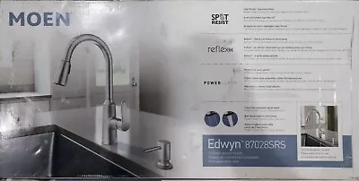 Moen 87028SRS Edwyn 1 Handle High Arc Pulldown Kitchen Faucet Stainless Open Box • $95.99