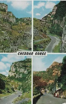 P2/3] CHEDDAR Gorge Multiview Unposted C1970 (Salmon 1737c) POSTCARD • £1.08