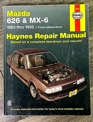 HAYNES Shop Manual MAZDA 626 & MX-6 1983-1992 • $14.79