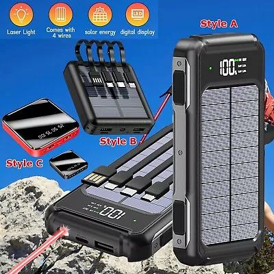 Super 500000mAh Waterproof USB Portable Charger Solar Power Bank For Cell Phone • $17.99