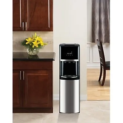 Water Cooler Bottom Loader Cold Hot Drinking Dispenser Stainless Steel Black • $289.99