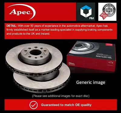 2x Brake Discs Pair Vented Fits PROTON COMPACT GTi 1.8 Front 00 To 06 4G93(DOHC) • $90.82