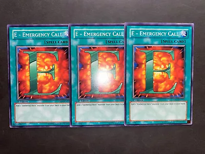 Yugioh Card - X 3 E Emergency Call DP03-EN017 1st Edition Playset Near Mint • £11.99