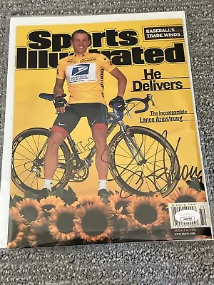£196.62 • Buy Lance Armstrong Signed Sports Illustrated 8-6-2001 JSA COA Tour De France