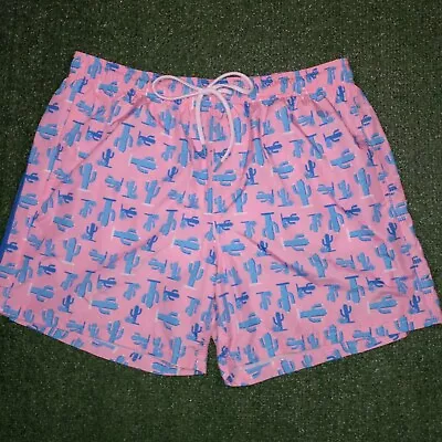 Sundek Swim Trunks Cactus Lined Swimsuit Pink 5.5  Inseam (Mens XL) • $34.99