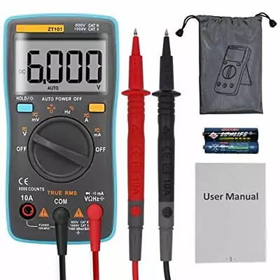 Auto-Ranging True RMS Digital Multimeter 6000 Counts & Backlit LCD Display • $29.99