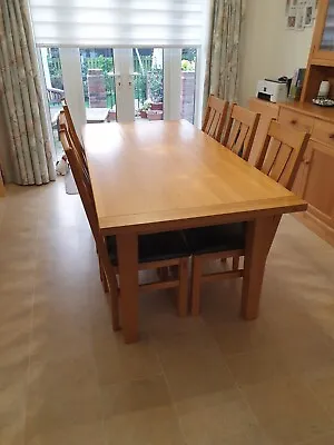 £350 • Buy Oak Dining Table & 6 Chairs