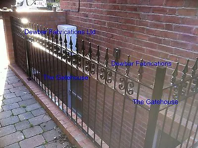 Wrought Iron Railings 'aa' - Steel Decorative  - Various Sizes - Made To Order • £45.50