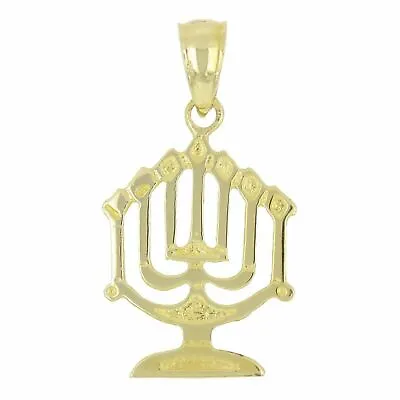 14k Yellow Gold Jewish Hanukah Menorah Charm Pendant 0.9 Gram • $68.49