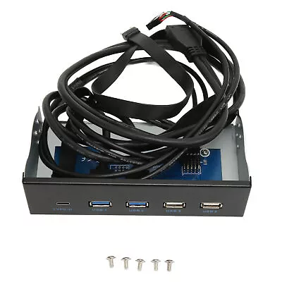 5.25 Inch Media Dashboard 2xUSB3.0 2xUSB2.0 1xType C 10Gbps High Speed Media REL • £22.24