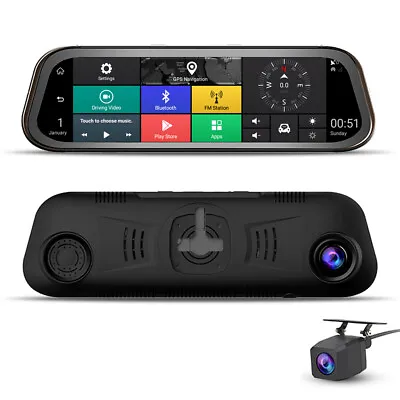 Full Screen RearView Mirror DVR Camera GPS Android Car Camera Smart Dash Cameras • $215.10