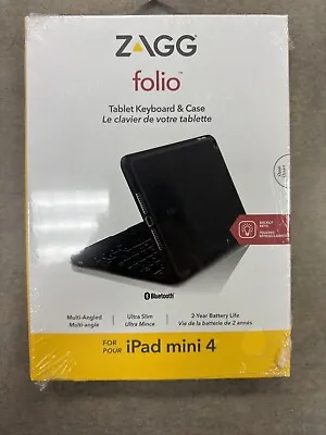 ✅ ZAGG - Folio Tablet Keyboard & Case For Apple IPad Mini 4 - Black • $20