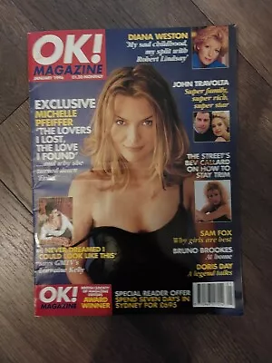 JAN 1996 OK! MAGAZINE  Feat. 6 PAGES ON MICHELLE  SAM FOX JOHN TRAVOLTA • £9.99