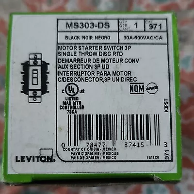 LEVITON MS303-DS Motor Starter Switch  • $31.50