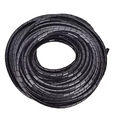 6mm Outside Dia 17M PE Polyethylene Spiral Cable Wire Wrap Tube Black B.G2 S~ • $7.76