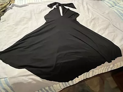 Elan Halter Neck Black Gauze Maxi Dress Size Medium/ Large. Flows Beautifully! • $15