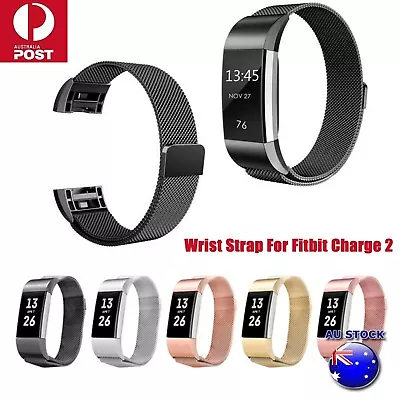 $16.56 • Buy Magnetic Milanese Loop Stainless Watch Band Wrist Strap For Fitbit Charge 2