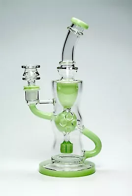 10  Vortex Cyclone Recycler Matrix Smoking Water Pipe Bubbler Bong (Milky Green) • $74.99