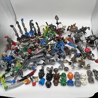 Lego Bionicle Parts Lot Masks Heads Weapons Armor Arms Legs Multiple Mixed Sets • $51