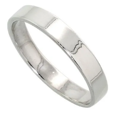 5mm Men & Women Sterling Silver Plain FLAT Wedding Band Thumb / Toe Ring  • $15.49