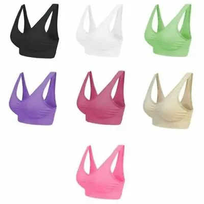 Ladies Non Padded Sports Bra Seamless Shape Wear Leisure Yoga Women’s Underwear  • £14.99