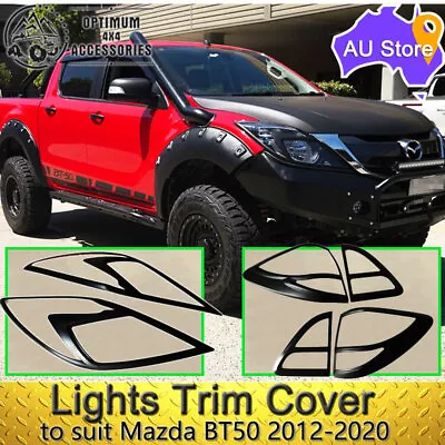 Black Head Light Tail Light Trim Cover Trim For Mazda BT50 BT-50 UTE 2012-2020 • $89