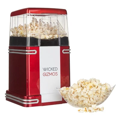 £19.99 • Buy WICKEDGIZMOS Popcorn Maker Machine Fat Free Healthy Retro Hot Air Popper 1200W 