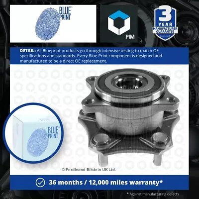 Wheel Bearing Kit Fits SUZUKI KIZASHI 2.4 2010 On J24B Blue Print 4340165J00 New • $151.41