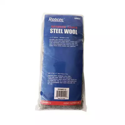 Grade #0 Medium Fine Steel Wool Pads (12-Pack) • $5.89
