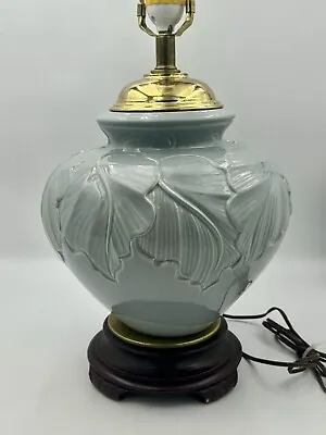 Mid Century Modern ROYAL HAEGER TABLE LAMP Leaves Leaf Vintage Pottery • $99