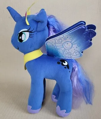 My Little Pony Movie Princess Luna 14  Plush Toy Unicorn Blue Wings Hasbro 2017 • £8.95