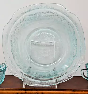 Vintage Aqua Blue Recollection Madrid Depression Glass Serving Bowl • $20